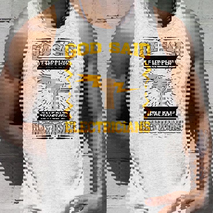 神は「光あれ」と言われてから、電気技師を創られた タンクトップ 彼への贈り物