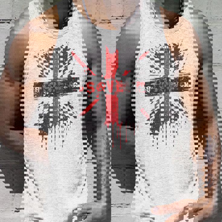 神は貧しい王のcor冠式パンクグラフィティユニオンジャックを救う タンクトップ 彼への贈り物