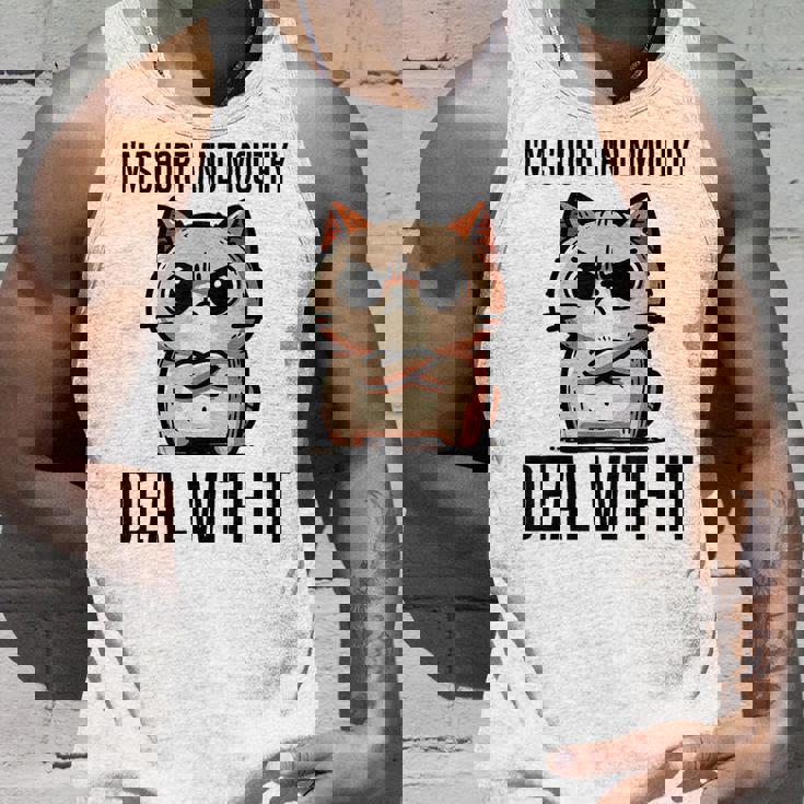 私は短気で口うるさいので、それを扱います。態度猫 タンクトップ 彼への贈り物