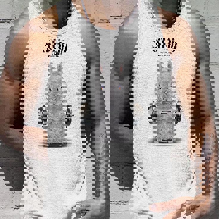 筋トレ ジム やる気がないなら家に帰れ ネザーランドドワーフ ウサギ ホワイト タンクトップ 彼への贈り物