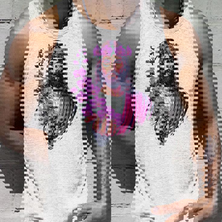 紫の蘭を持つイエス タンクトップ 彼への贈り物