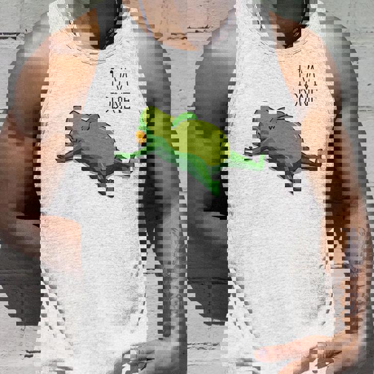 終わった、リラックスしているカエル、カエル好きの面白いカエル、カエル タンクトップ 彼への贈り物