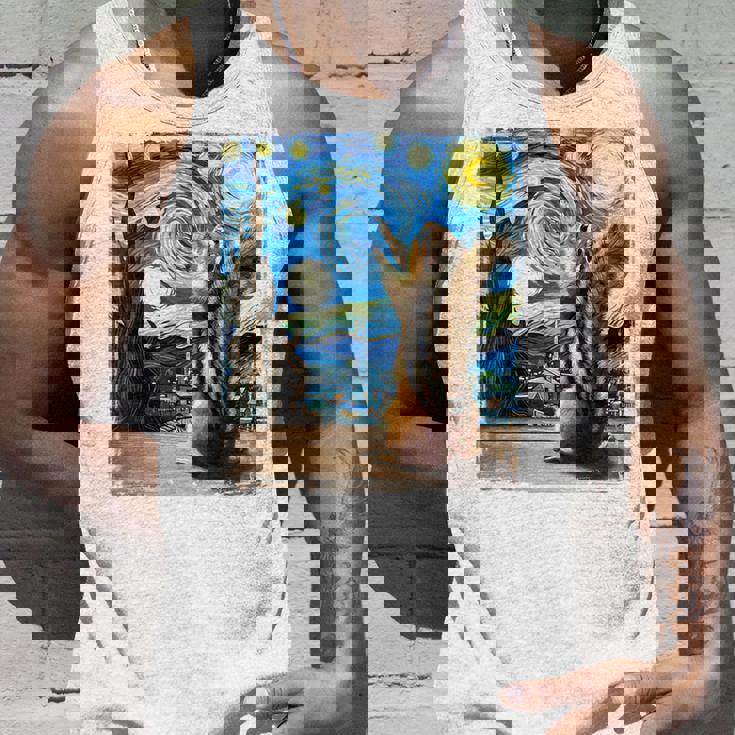 芸術的なシマリスシャツ ゴッホスタイル 星月夜 シマリス タンクトップ 彼への贈り物