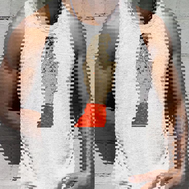 赤いふんどしの立っている男性 エゴン・シーレ作 1914 長袖tシャツ タンクトップ 彼への贈り物