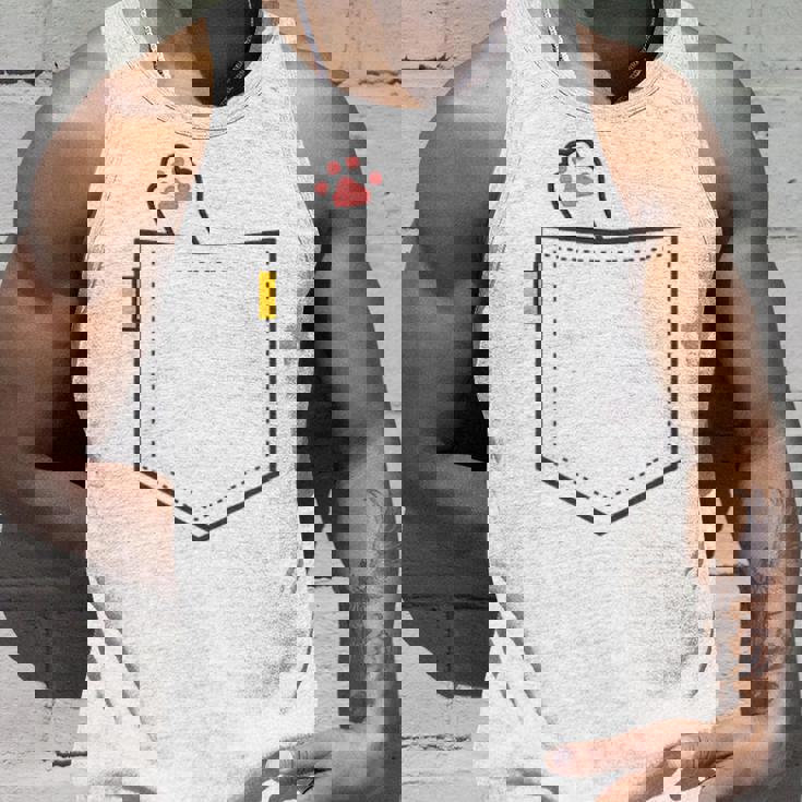 隠れネコ ねこ 猫 隠す 猫好き 猫の足 猫足 肉球 白猫 ワンポイント ポケット デザイン かわいい おもしろ タンクトップ 彼への贈り物