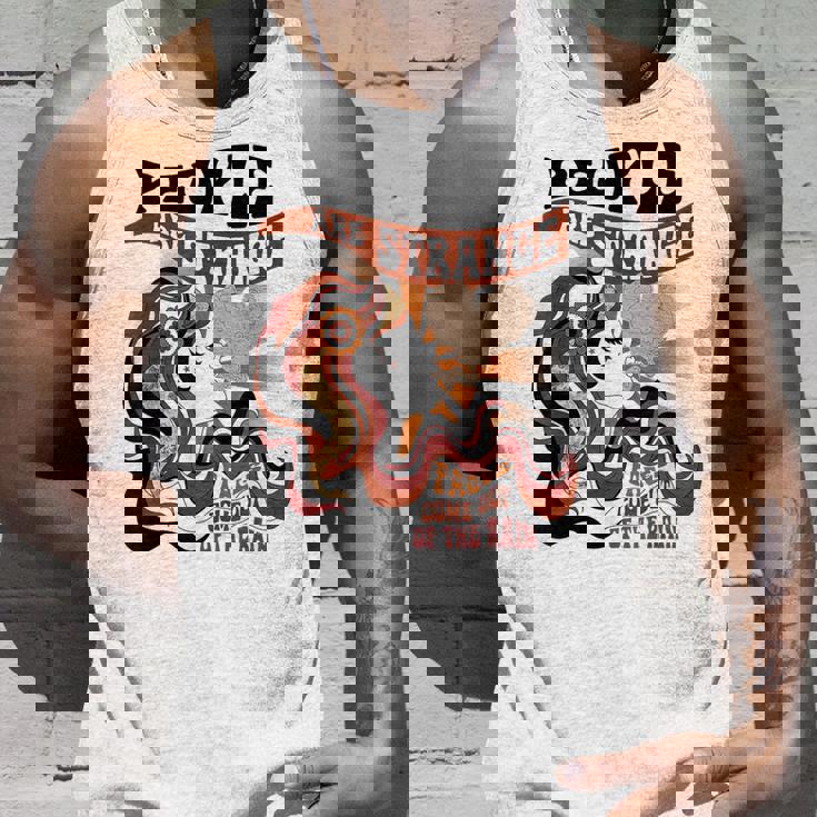 雨から顔が出てきて変な人が多いアパレル タンクトップ 彼への贈り物