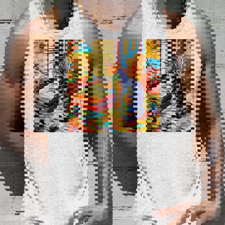 面白いtシャツ 猫 ネコ 読書 勉強 メンズ 猫好き グッズ おもしろ 面白い 服 ネタ 猫の下僕 浮世絵 長袖tシャツ タンクトップ 彼への贈り物