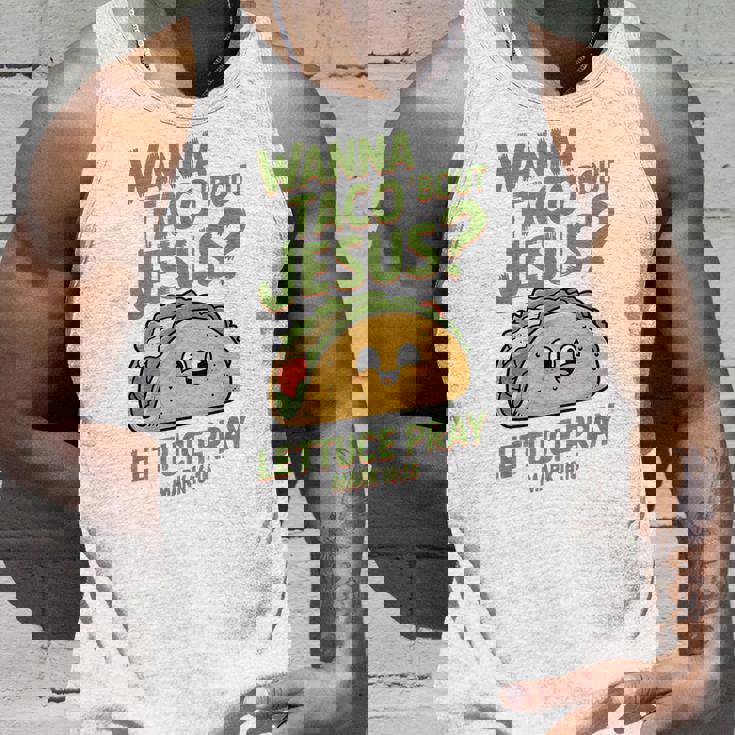 面白いクリスチャンタコス、Wanna Taco 'Bout Jesus タンクトップ 彼への贈り物