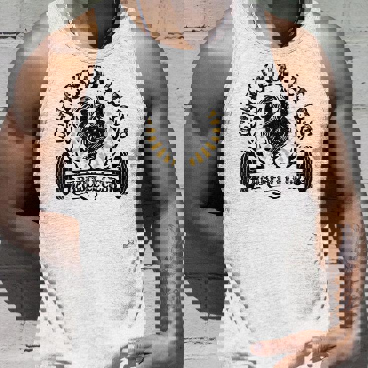 面白いチキンレッグバーベルワークアウトジム。 タンクトップ 彼への贈り物