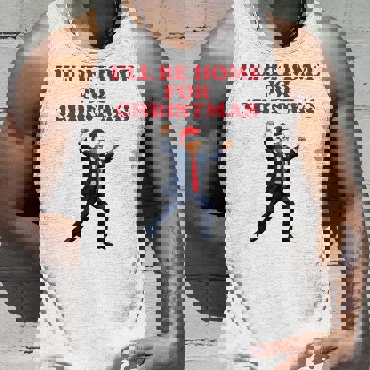 面白いトランプサンタハット、クリスマスに家に帰るよ 長袖tシャツ タンクトップ 彼への贈り物