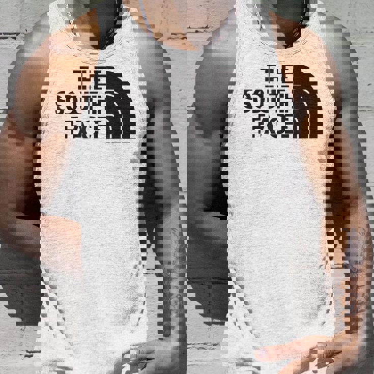 面白いパロディシャツ 夏のクールなデザインのための南の顔 タンクトップ 彼への贈り物