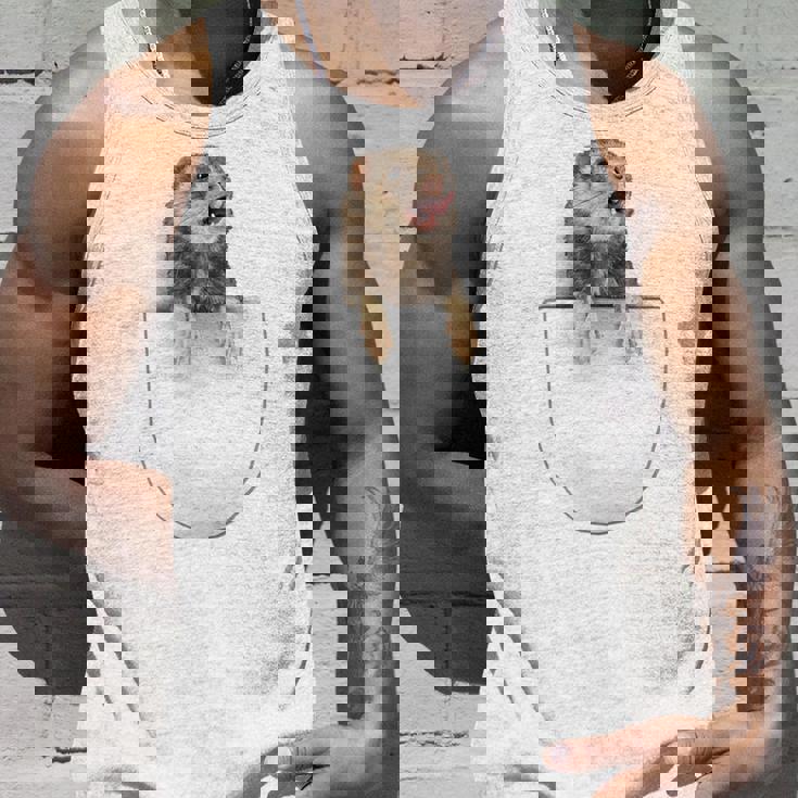 面白いペットフェレット ポケットの中のファニー フェレット タンクトップ 彼への贈り物