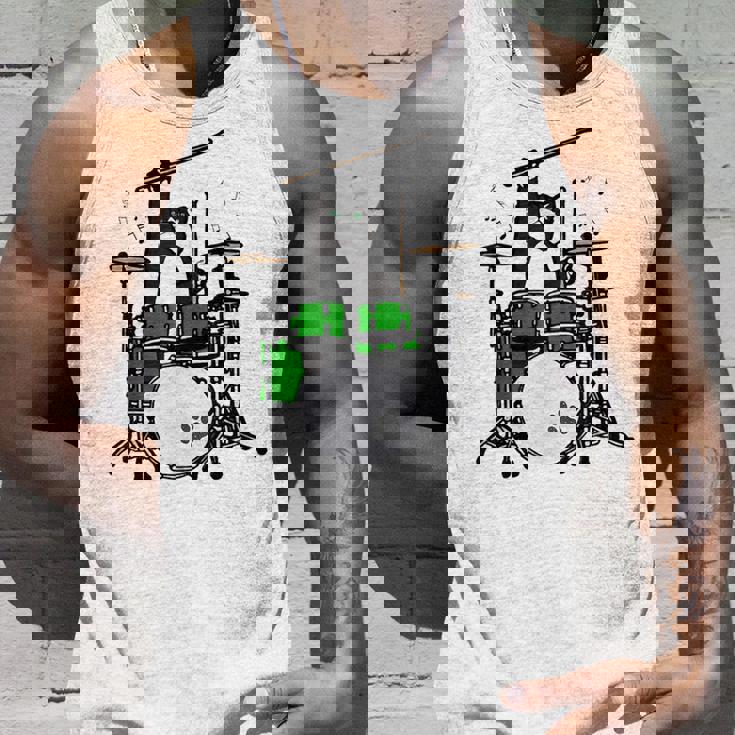 面白い猫 ドラム 猫 ドラマー 面白い ドラム 猫 タンクトップ 彼への贈り物