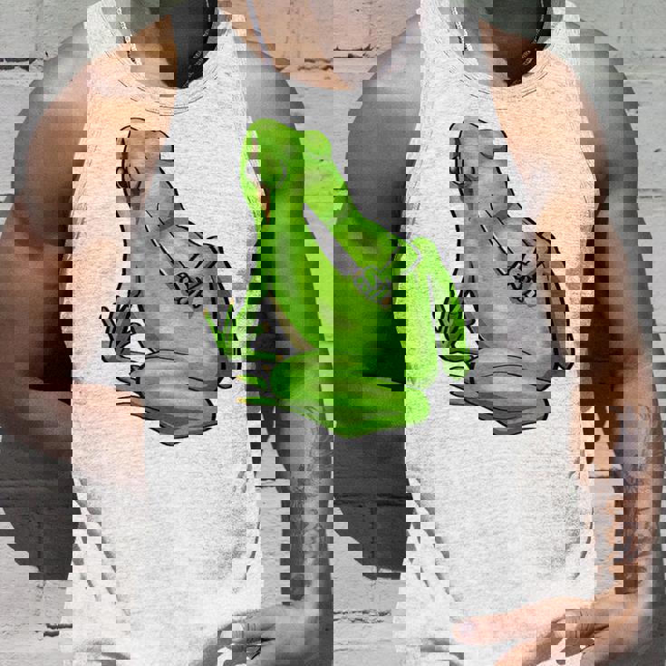 面白い邪悪なカエル サカラスティック 怒っているカエル かわいい 不機嫌な狂気 タンクトップ 彼への贈り物