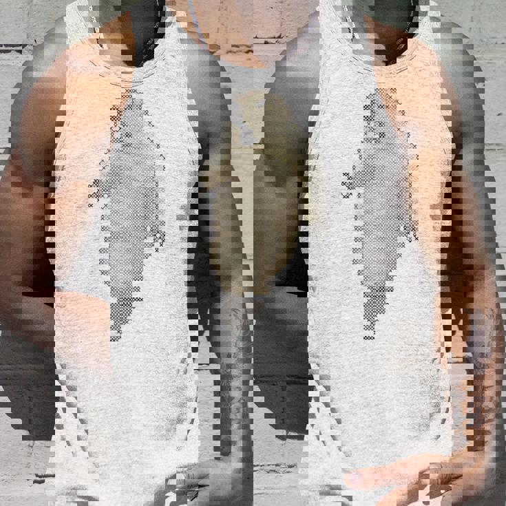 驚愕した マーモット ステッチ デザイン おもしろい 動物 レトロゲーム ドット絵 タンクトップ 彼への贈り物