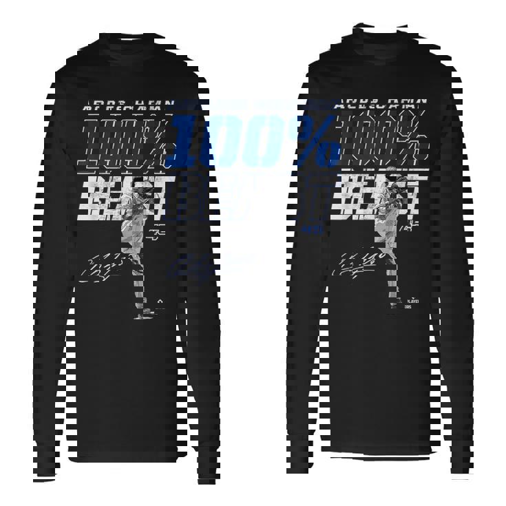 100 Beast Aroldis Chapman Texas Mlbpa 長袖Tシャツ