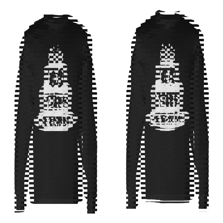 100年のお祝い イベント、記念日、誕生日。 長袖Tシャツ