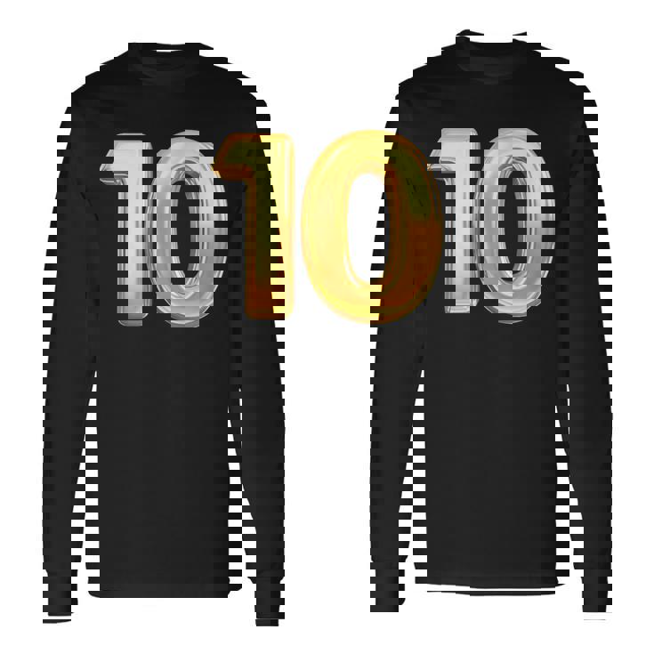 10周年記念 10Th 結婚10周年記念 長袖Tシャツ