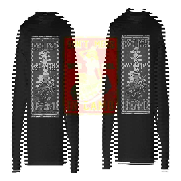 1940年代 ポップアート ブロンド ピンナップガール 長袖Tシャツ ギフトのアイデア