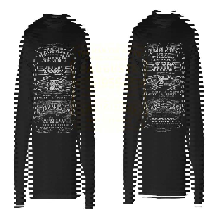 1955年8月 70歳の誕生日プレゼント 男性 70歳 誕生日 長袖Tシャツ