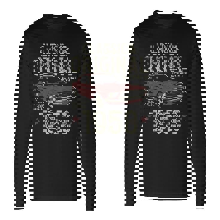 1958年生まれ クラシックカー 67歳の誕生日 長袖Tシャツ