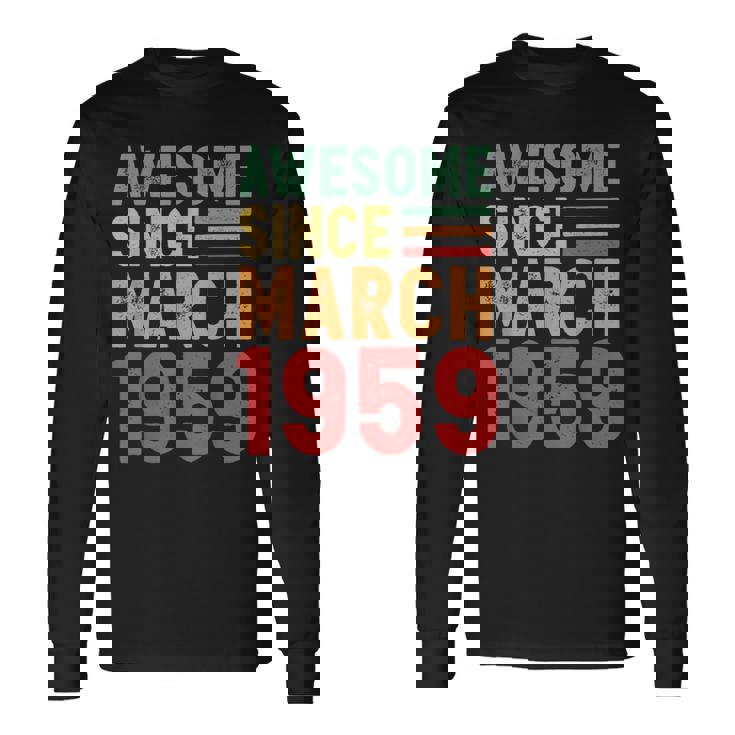 1959年3月から素晴らしい70歳の誕生日プレゼント。 長袖Tシャツ