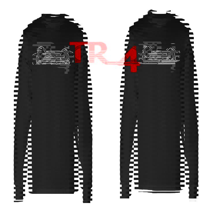 1960年代トライアンフ Tr4クラシック英国カーグリルとエンブレム。 長袖Tシャツ