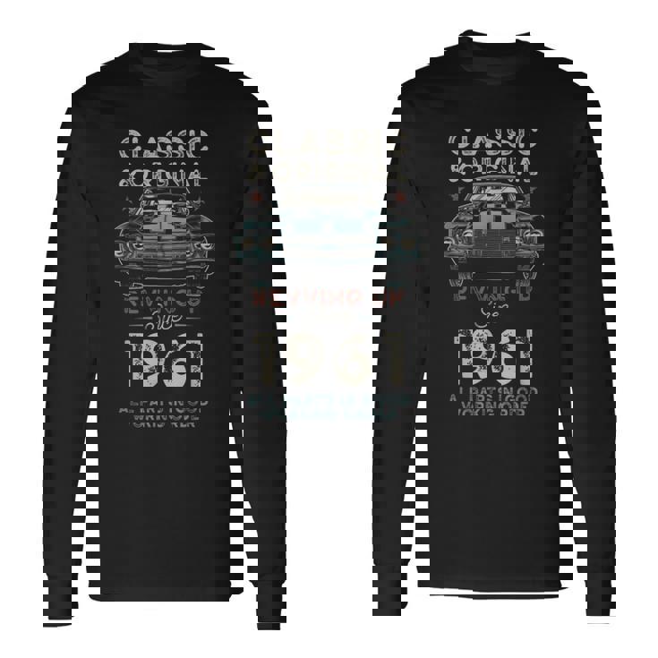 1961年生まれ マッスルカー生誕64周年 長袖Tシャツ