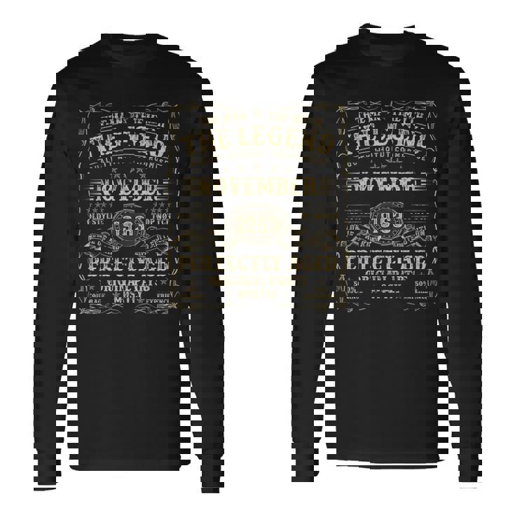 1963年11月 61歳 誕生日プレゼント 男性 61歳の誕生日 長袖Tシャツ