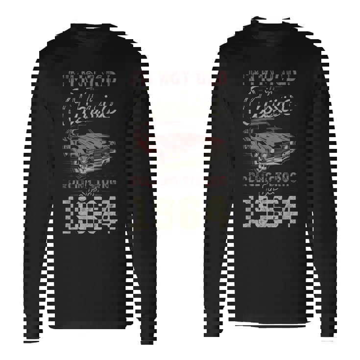 1964 マッスルカー 61歳の誕生日 クラシックカー 長袖Tシャツ