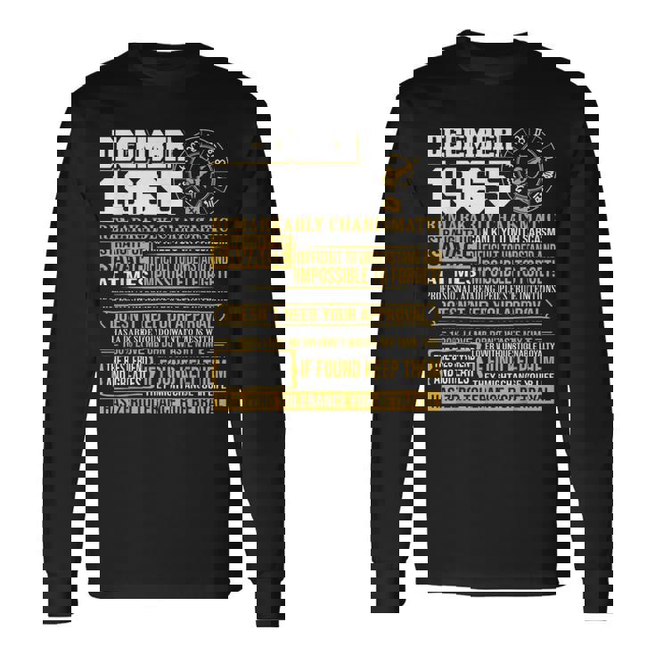 1965年 12月座 誕生日ギフト Born 12月agitarius 長袖Tシャツ