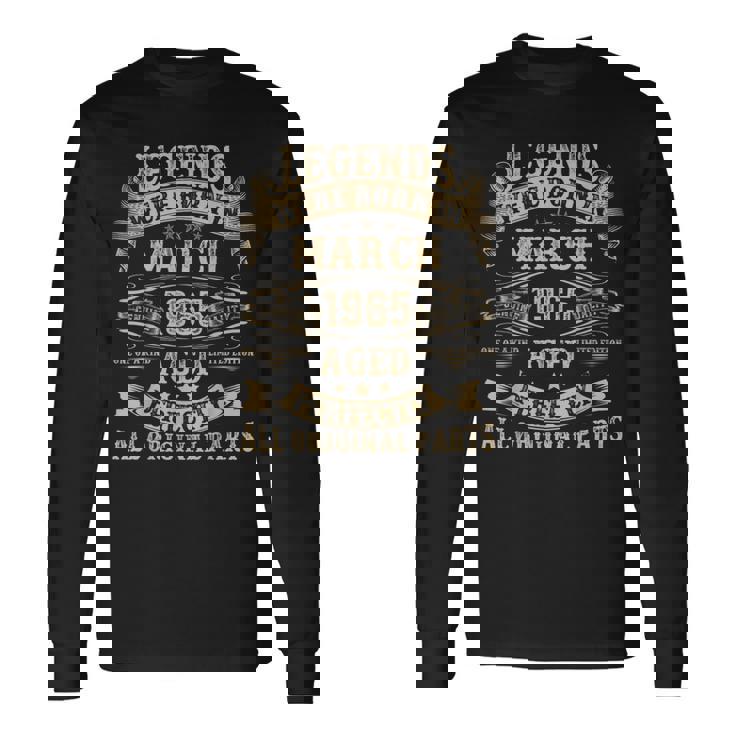 1965年3月 60歳 誕生日プレゼント 男性 60歳の誕生日 長袖Tシャツ