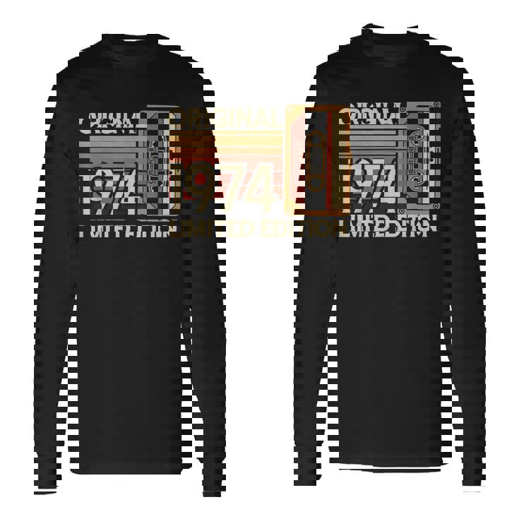 1974 誕生日 カセットテープ ヴィンテージ レトロ 1974 長袖Tシャツ