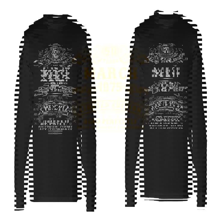 1975年3月 50歳の誕生日プレゼント 男性 50歳 誕生日 長袖Tシャツ