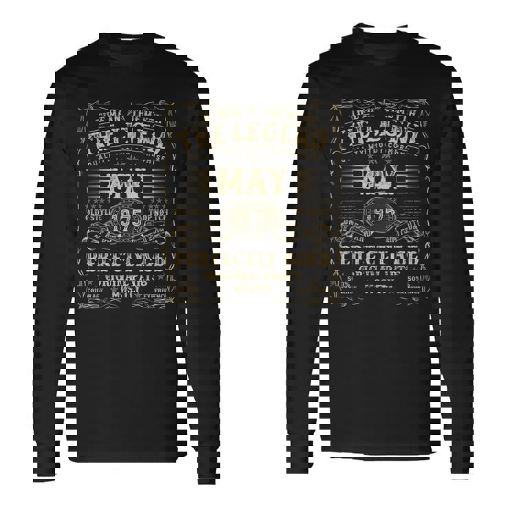 1975年5月 50歳 誕生日プレゼント 男性 50歳の誕生日 長袖Tシャツ ギフトのアイデア