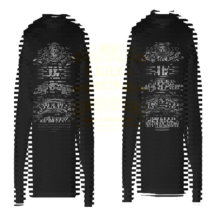 1975年7月 50歳の誕生日プレゼント 男性 50歳 誕生日 長袖Tシャツ