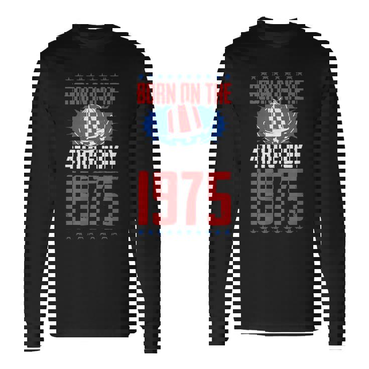 1975年7月4日誕生年アメリカ誕生日パーティーに生まれる 長袖Tシャツ