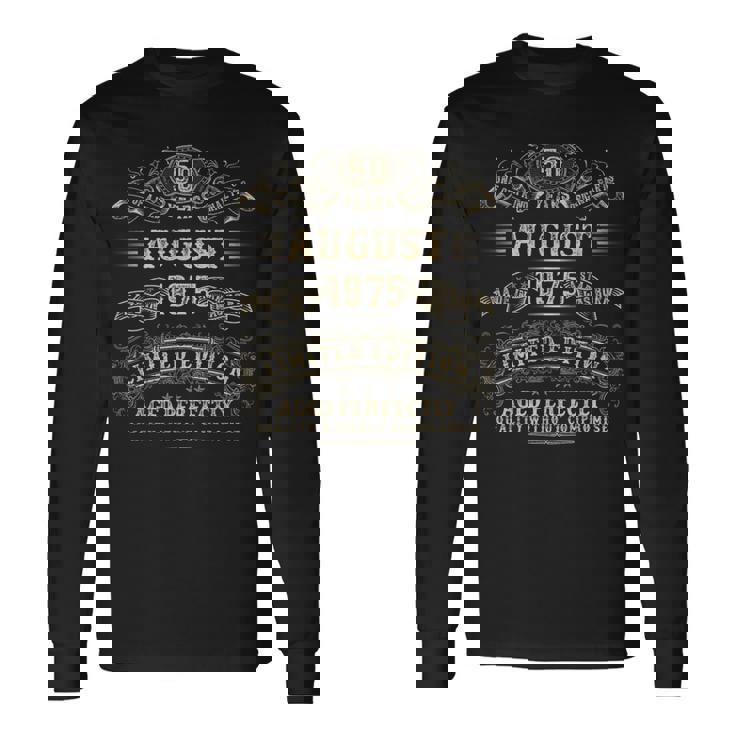 1975年8月 50歳の誕生日プレゼント 男性 50歳 誕生日 長袖Tシャツ