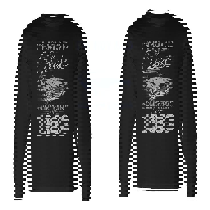 1983年生まれ マッスルカー生誕42周年 長袖Tシャツ