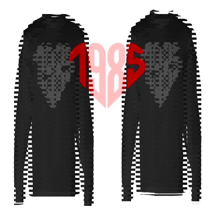 1985 ハート型 ヴィンテージ 1985 ハート型 ラブ 40歳の誕生日に 長袖Tシャツ
