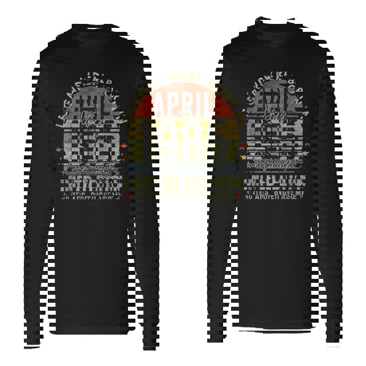 1985年4月からの伝説 ヴィンテージ 40歳の誕生日 1985年製 長袖Tシャツ