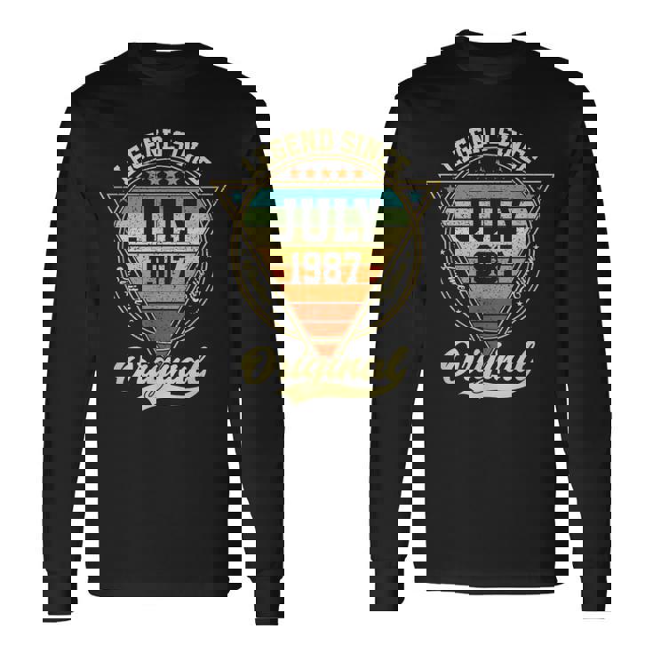 1987年7月からのヴィンテージ38歳の誕生日レジェンド 長袖Tシャツ