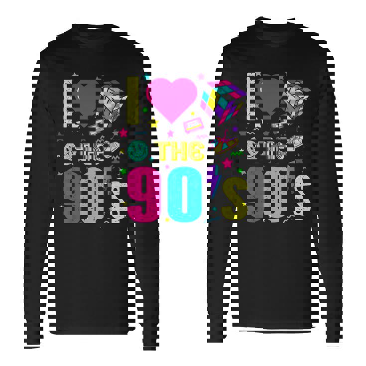 1990'S 90S Retro I Heart The Nineties Costume Party 長袖Tシャツ