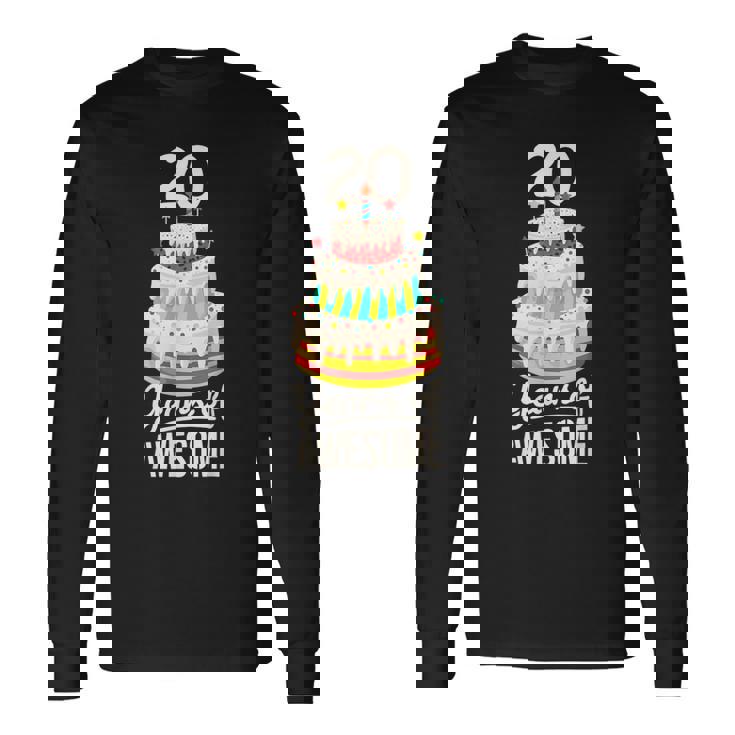 20 Years Of Awesome 20歳の誕生日ケーキ 大人用 長袖Tシャツ