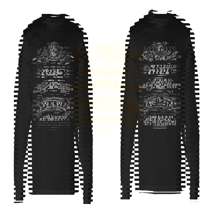 2005年8月 20歳 誕生日プレゼント 男性用 20歳 誕生日 長袖Tシャツ