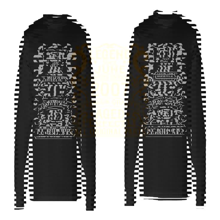 2007年6月 18歳の誕生日デコレーション ヴィンテージ 18歳の誕生日 長袖Tシャツ