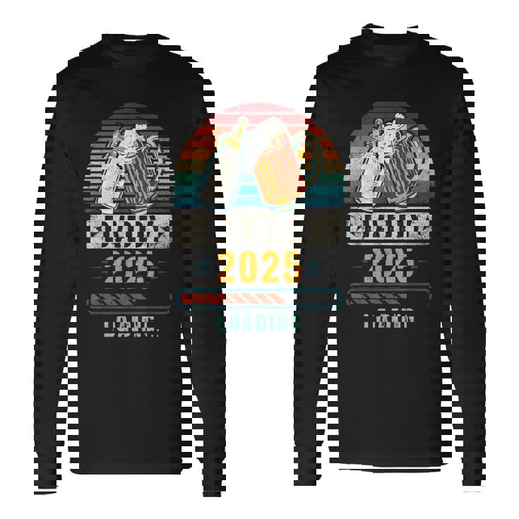 2025 年のお父さん 出産のお知らせ 父親になる予定の人 これから父親になる人 長袖Tシャツ