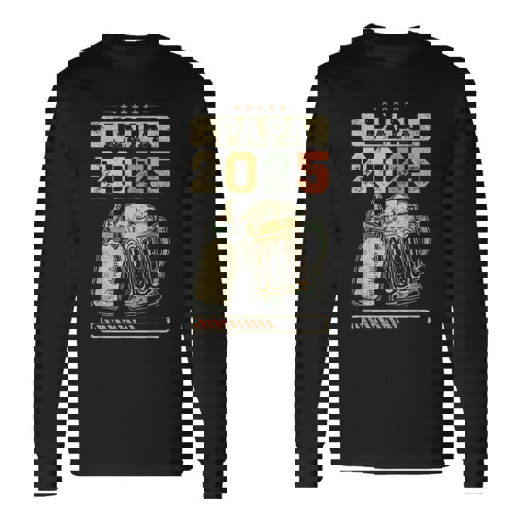 2025 年のお父さん 出産のお知らせ 父親になる予定の人 未来のお父さん 長袖Tシャツ