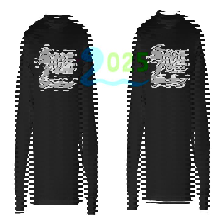 2025《巳年 蛇年》蛇 へび【どうぶつフレンズ】干支 十二支 ゆるくて かわいい 動物 イラスト 面白い 長袖Tシャツ