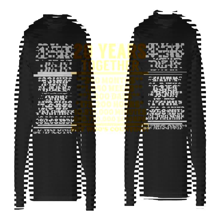 20周年記念tシャツ 20周年 結婚祝い カップル 長袖Tシャツ